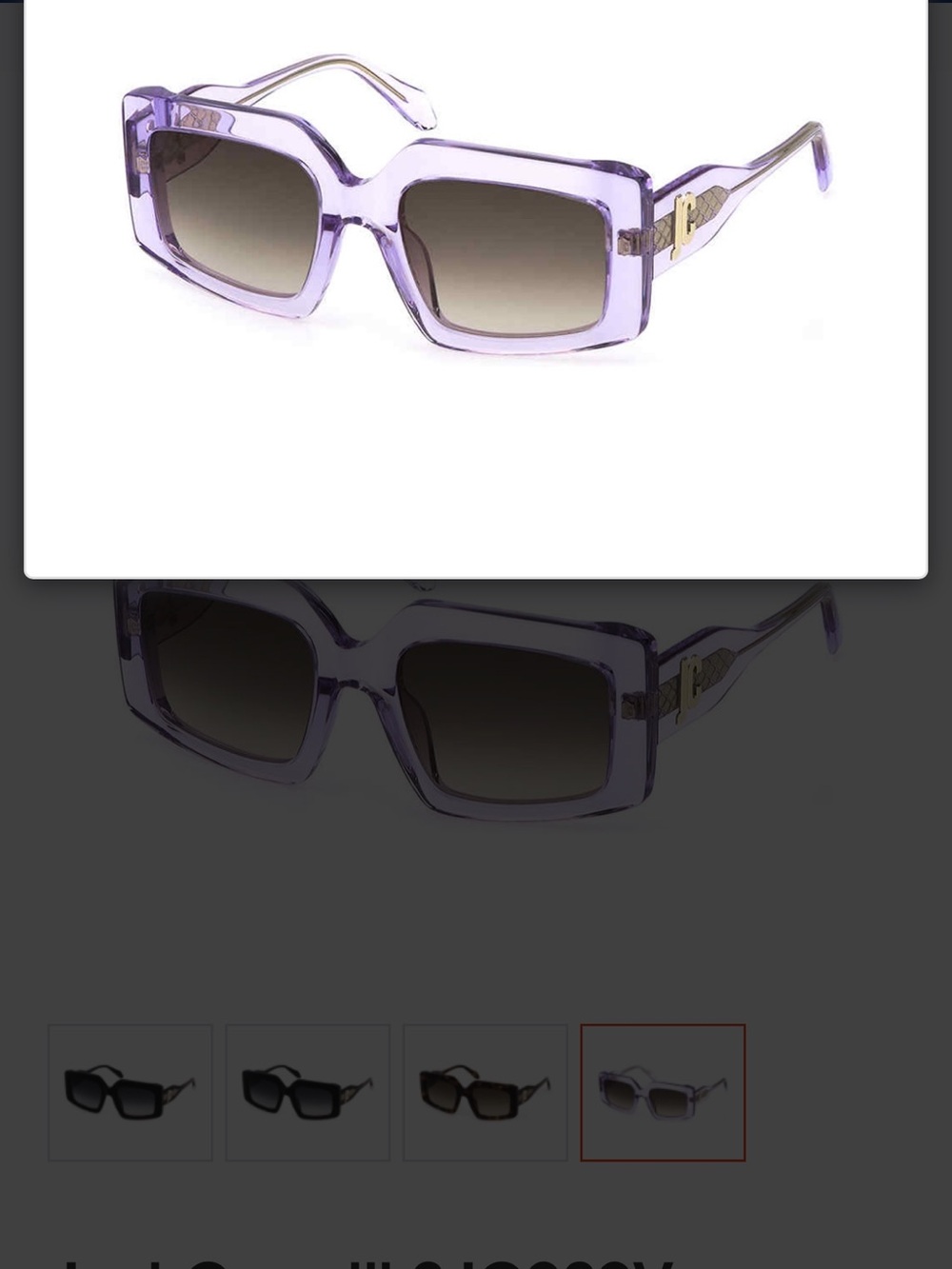 Just Cavalli SJC020 sunglasses in transparent violet brand new with case - Picture 7 of 8